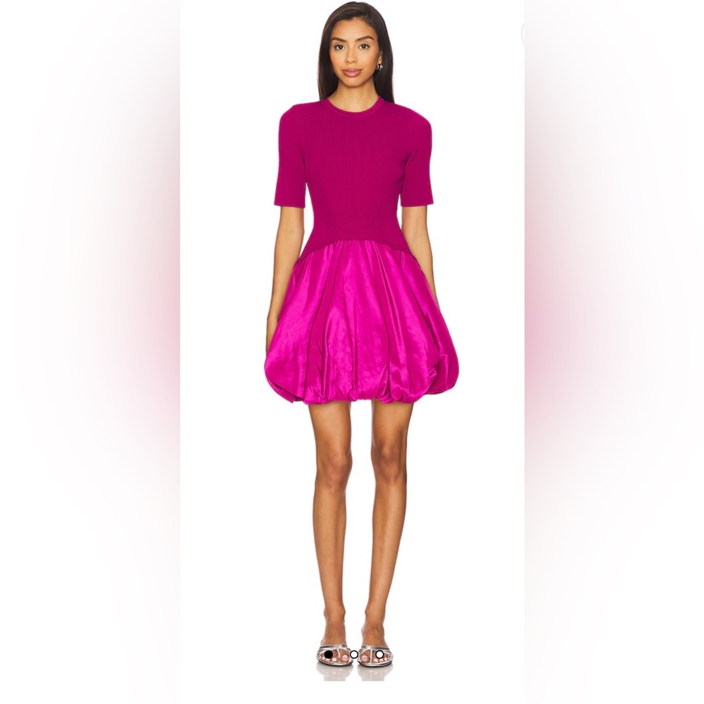 Women's Fuchsia High-Low Fit & Flare Dress